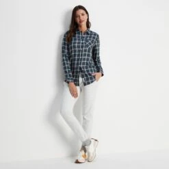 Candice Womens Check Boyfriend Fit Shirt - Dark Indigo/Faded Pink Check 10 Candice Womens Check Boyfriend Fit Shirt - Dark Indigo/Faded Pink Check -Fashion General Store 61856 CAND300 6