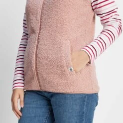 Carlan Womens Teddy Fleece Gilet - Faded Pink -Fashion General Store 61856 CARL301 5