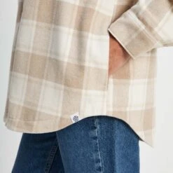 Carrie Womens Shacket - Biscuit Check -Fashion General Store 61856 CARRI301 5