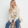 Carrie Womens Shacket - Biscuit Check -Fashion General Store 61856 CARRI301 6