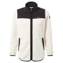 Carty Womens Colour Block Fleece Jacket - Vanilla/Black -Fashion General Store 61856 CART301
