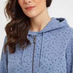 Carys Womens Zip Hoody - Dusty Blue -Fashion General Store 61856 CARYS301 5