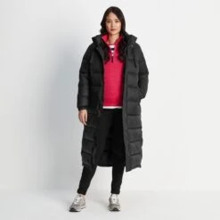 Cautley Womens Long Padded Shower Resistant Jacket - Black -Fashion General Store 61856 CAUT300 1