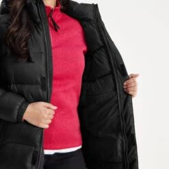 Cautley Womens Long Padded Shower Resistant Jacket - Black -Fashion General Store 61856 CAUT300 7