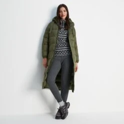 Cautley Womens Long Padded Shower Resistant Jacket - Khaki -Fashion General Store 61856 CAUT301 9