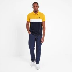 Charnock Mens Polo - Bright Yellow/Dark Indigo -Fashion General Store 61856 CHARN001 1