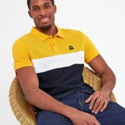 Charnock Mens Polo - Bright Yellow/Dark Indigo -Fashion General Store 61856 CHARN001 5