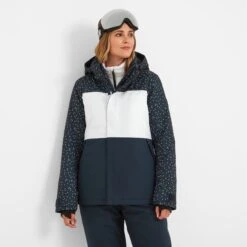 Cinder Womens Ski Jacket - Dark Indigo Confetti Print/Dark Indigo -Fashion General Store 61856 CIND300 9