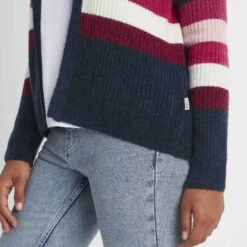 Clio Womens Stripe Cardigan - Dark Indigo -Fashion General Store 61856 CLIO300 4