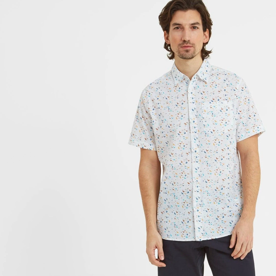 Conrad Mens Short Sleeve Shirt - Optic White 7 Conrad Mens Short Sleeve Shirt - Optic White - Image 5