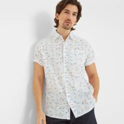 Conrad Mens Short Sleeve Shirt - Optic White 11 Conrad Mens Short Sleeve Shirt - Optic White -Fashion General Store 61856 CONR001 2