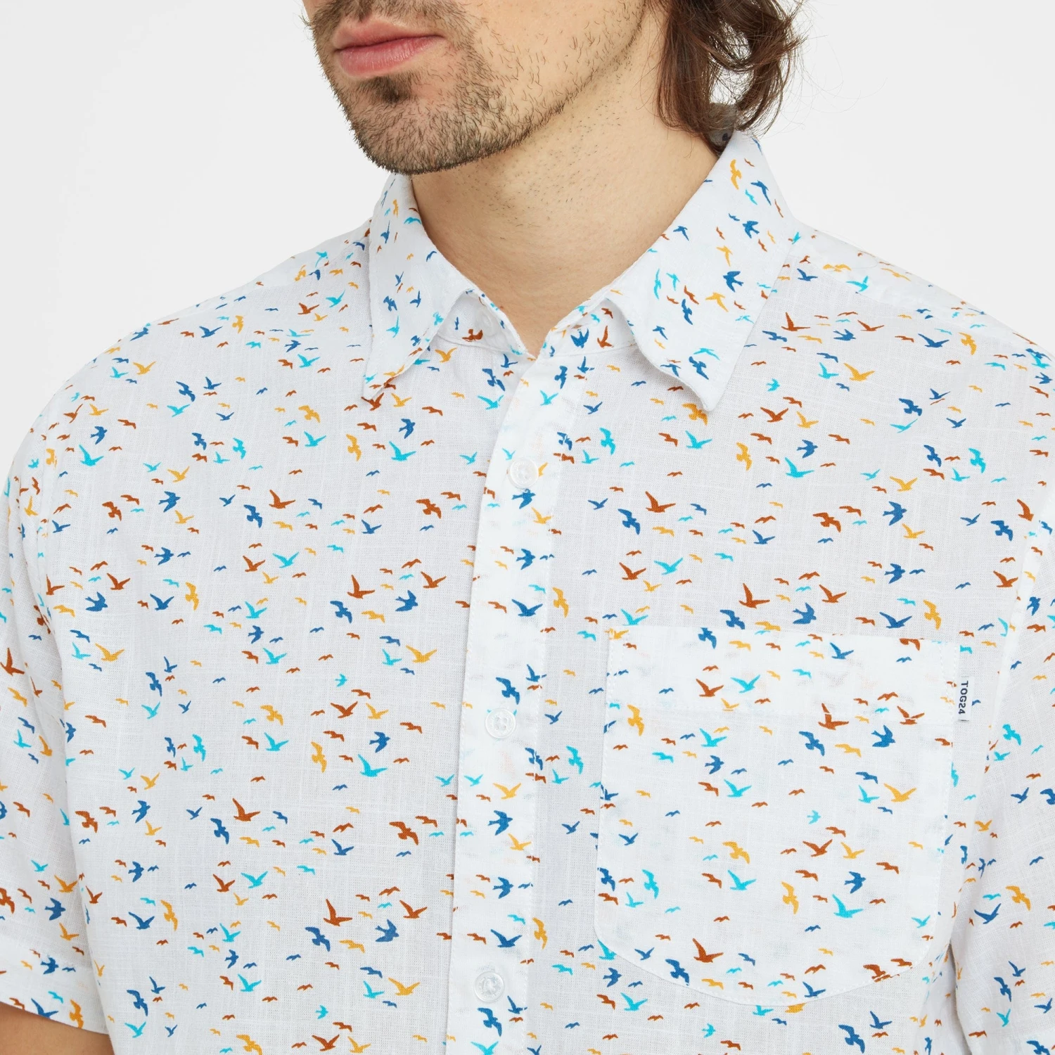 Conrad Mens Short Sleeve Shirt - Optic White 9 Conrad Mens Short Sleeve Shirt - Optic White - Image 7