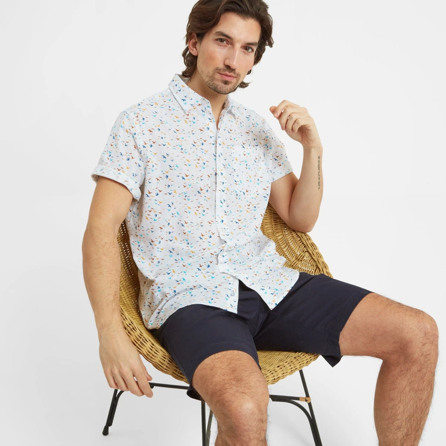 Conrad Mens Short Sleeve Shirt - Optic White 4 Conrad Mens Short Sleeve Shirt - Optic White - Image 2