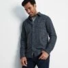 Conway Mens Flannel Check Long Sleeve Shirt - Dark Indigo/Washed Blue Check -Fashion General Store 61856 CONW001 7
