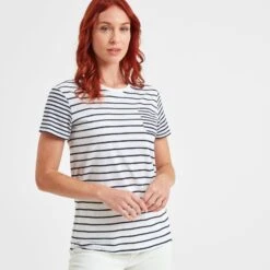 Corinna Womens T-Shirt - Dark Indigo Stripe -Fashion General Store 61856 CORIN302 2