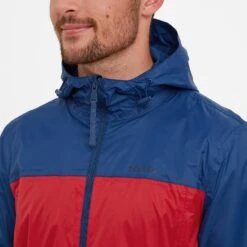 Craven Mens Waterproof Packaway Jacket - Night Blue / Bright Red Colour Block -Fashion General Store 61856 CRAV060 4