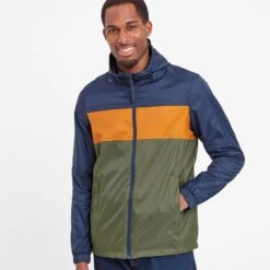 Craven Mens Waterproof Packaway Jacket - Khaki/Navy/Dark Orange Colour Block 12 Craven Mens Waterproof Packaway Jacket - Khaki/Navy/Dark Orange Colour Block -Fashion General Store 61856 CRAV062 2