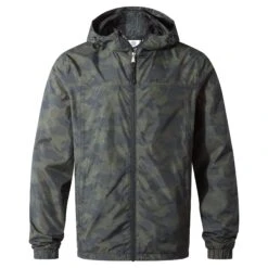 Craven Mens Waterproof Packaway Jacket - Khaki Dot Camo Print -Fashion General Store 61856 CRAV071