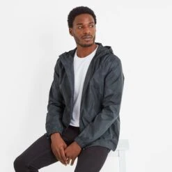 Craven Mens Waterproof Packaway Jacket - Dark Indigo Block Camo Print -Fashion General Store 61856 CRAV072 4