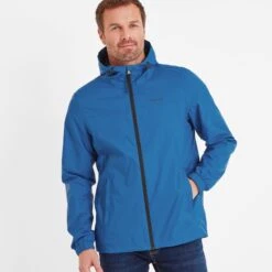 Craven Mens Waterproof Packaway Jacket - Peacock Blue