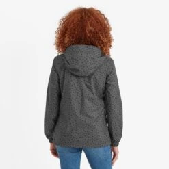 Craven Womens Waterproof Packaway Jacket - Washed Black Star Print -Fashion General Store 61856 CRAV400 3