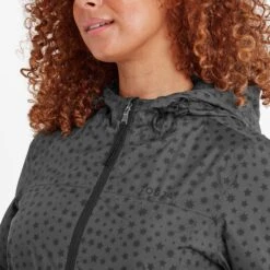 Craven Womens Waterproof Packaway Jacket - Washed Black Star Print -Fashion General Store 61856 CRAV400 5