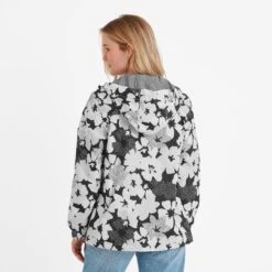 Craven Womens Waterproof Packaway Jacket - Black & White Floral Print -Fashion General Store 61856 CRAV401 3