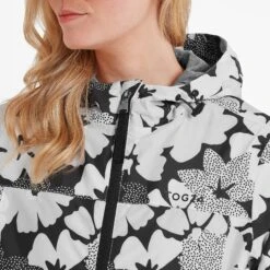 Craven Womens Waterproof Packaway Jacket - Black & White Floral Print -Fashion General Store 61856 CRAV401 5