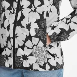 Craven Womens Waterproof Packaway Jacket - Black & White Floral Print -Fashion General Store 61856 CRAV401 6