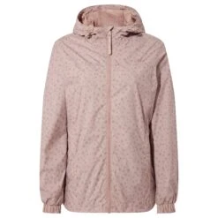 Craven Womens Waterproof Packaway Jacket - Faded Pink Dalmation Spot -Fashion General Store 61856 CRAV500