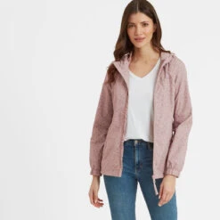 Craven Womens Waterproof Packaway Jacket - Faded Pink Dalmation Spot -Fashion General Store 61856 CRAV500 1