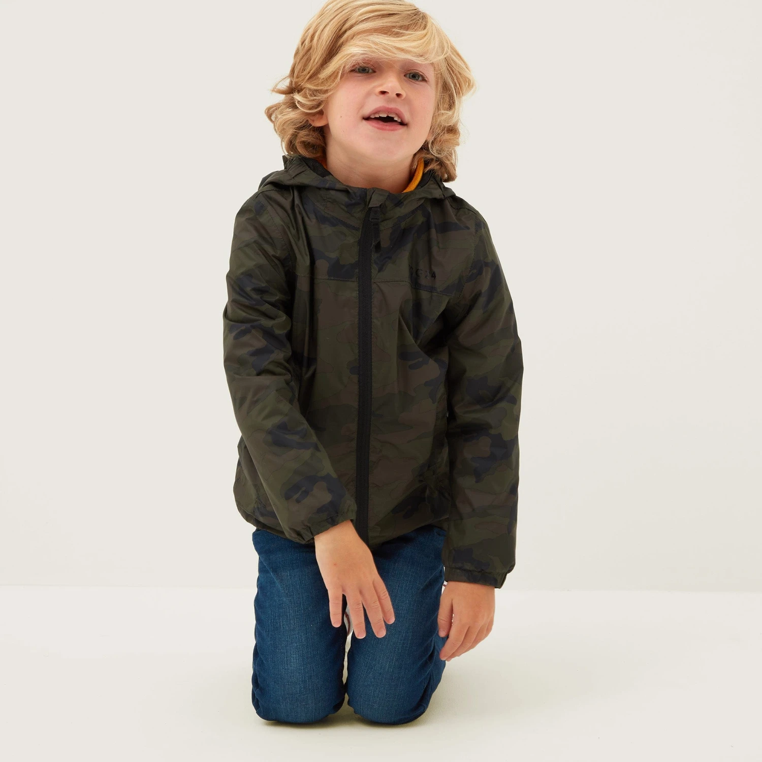 Craven Kids Waterproof Packaway Jacket - Khaki Classic Camo 6 Craven Kids Waterproof Packaway Jacket - Khaki Classic Camo - Image 4