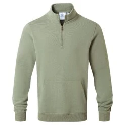 Dorian Mens Quarter Zip Sweat - Faded Khaki -Fashion General Store 61856 DOR001