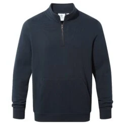 Dorian Mens Quarter Zip Sweat - Dark Indigo -Fashion General Store 61856 DORI002