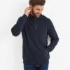 Dorian Mens Quarter Zip Sweat - Dark Indigo -Fashion General Store 61856 DORI002 2