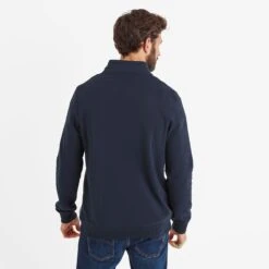 Dorian Mens Quarter Zip Sweat - Dark Indigo -Fashion General Store 61856 DORI002 3