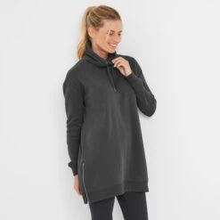 Drakeford Womens Longline Sweat - Washed Black -Fashion General Store 61856 DRAKE300 6