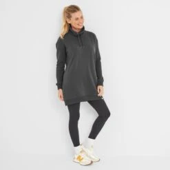 Drakeford Womens Longline Sweat - Washed Black -Fashion General Store 61856 DRAKE300 7
