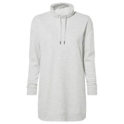 Drakeford Womens Longline Sweat - Ice Grey Marl -Fashion General Store 61856 DRAKE301