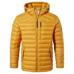 Drax Mens Hooded Down Jacket - Golden Brown -Fashion General Store 61856 DRAXH007