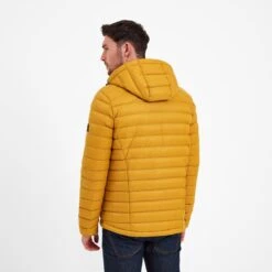 Drax Mens Hooded Down Jacket - Golden Brown -Fashion General Store 61856 DRAXH007 3