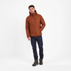 Drax Mens Hooded Down Jacket - Rust -Fashion General Store 61856 DRAXH008 1