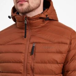 Drax Mens Hooded Down Jacket - Rust -Fashion General Store 61856 DRAXH008 5
