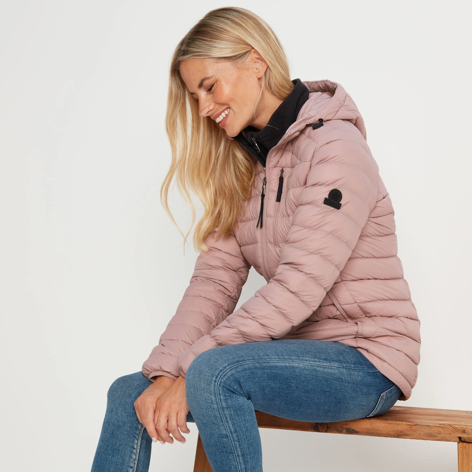 Drax Womens Hooded Down Jacket - Faded Pink 4 Drax Womens Hooded Down Jacket - Faded Pink - Image 2