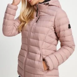 Drax Womens Hooded Down Jacket - Faded Pink 12 Drax Womens Hooded Down Jacket - Faded Pink -Fashion General Store 61856 DRAXH306 5