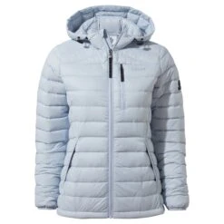 Drax Womens Hooded Down Jacket - Ice Blue -Fashion General Store 61856 DRAXH308