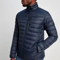 Drax Mens Funnel Down Jacket - Navy -Fashion General Store 61856 DRAXJ002 5