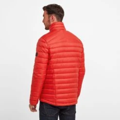 Drax Mens Funnel Down Jacket - Fire Red -Fashion General Store 61856 DRAXJ004 3