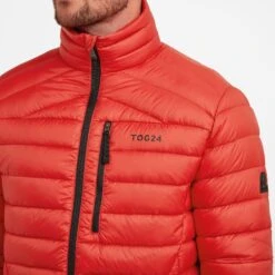 Drax Mens Funnel Down Jacket - Fire Red -Fashion General Store 61856 DRAXJ004 4