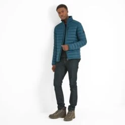 Drax Mens Funnel Down Jacket - Lagoon Blue -Fashion General Store 61856 DRAXJ005 1